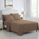 King Mocha Brown Kathy Ireland 6 Piece Brushed Microfiber Sheet Set