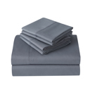 Queen Dark Grey Kathy Ireland 6 Piece Brushed Microfiber Sheet Set