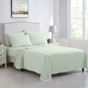 Queen Pistachio Green Kathy Ireland 6 Piece Brushed Microfiber Sheet Set