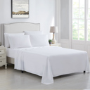 Twin White Kathy Ireland 6 Piece Brushed Microfiber Sheet Set