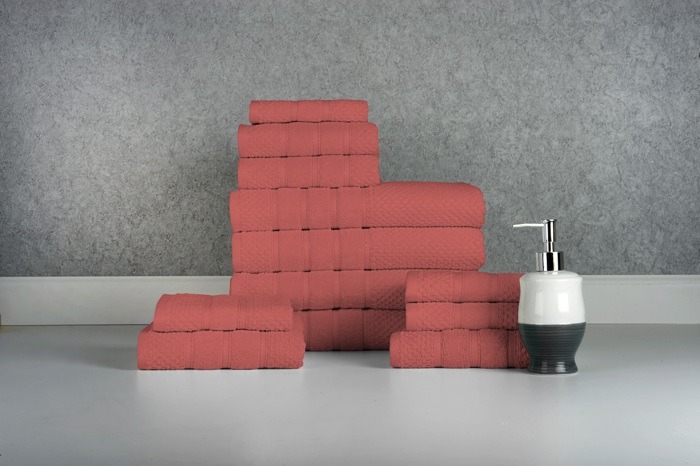 Bibb Home 12 Piece Egyptian Cotton Towel Set