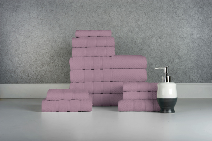 Bibb Home 12 Piece Egyptian Cotton Towel Set