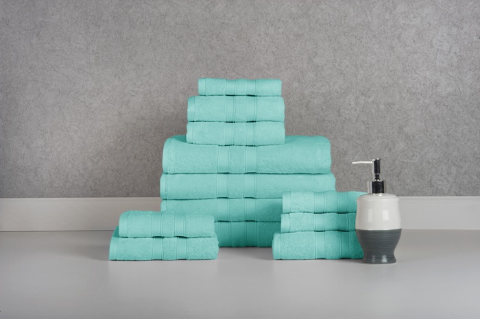 Bibb Home 12 Piece Egyptian Cotton Towel Set