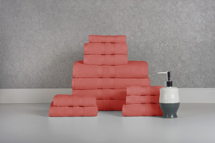 Bibb Home 12 Piece Egyptian Cotton Towel Set