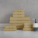 12-piece Solid Linen Bibb Home 12 Piece Egyptian Cotton Towel Set