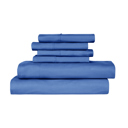 Full/Double Warm Blue Bamboo 6-Piece Luxury Sheet Set