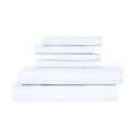 Queen White Bamboo 6-Piece Luxury Sheet Set