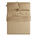 Twin Gold Bamboo 6-Piece Luxury Sheet Set