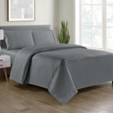 Queen Chevron Embossed - Grey Bamboo 4 Piece Luxury Chevron Embossed Sheet Set