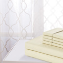 Twin Chevron Embossed - Ivory Bamboo 4 Piece Luxury Chevron Embossed Sheet Set
