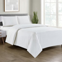 Twin Chevron Embossed - White Bamboo 4 Piece Luxury Chevron Embossed Sheet Set