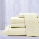 Full/Double Ivory Kathy Ireland Chevron Embossed Microfiber 4 Piece Sheet Set