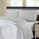 Twin Silver Kathy Ireland Chevron Embossed Microfiber 4 Piece Sheet Set