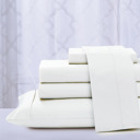 Twin White Kathy Ireland Chevron Embossed Microfiber 4 Piece Sheet Set
