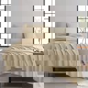Full/Double Khaki Kathy Ireland Twill Weave Luxury 4-Piece Sheet Set
