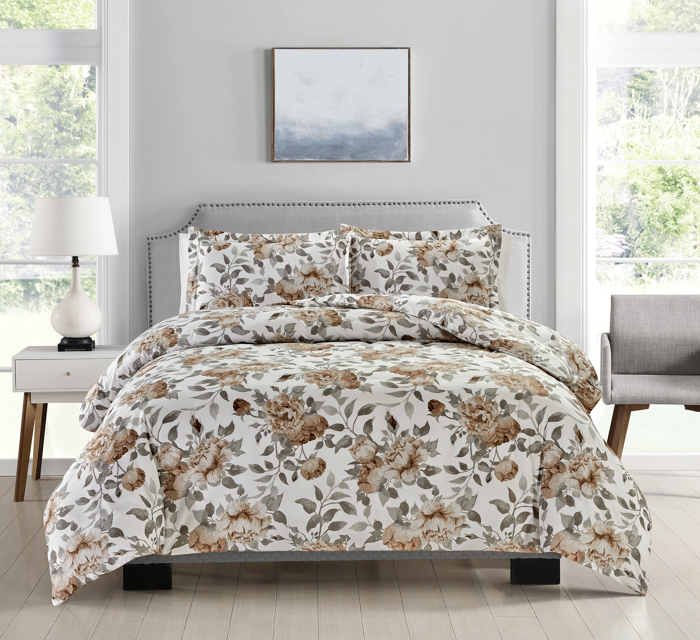 Bibb Home 4 pc Duvet & Down Alternative Comforter Set