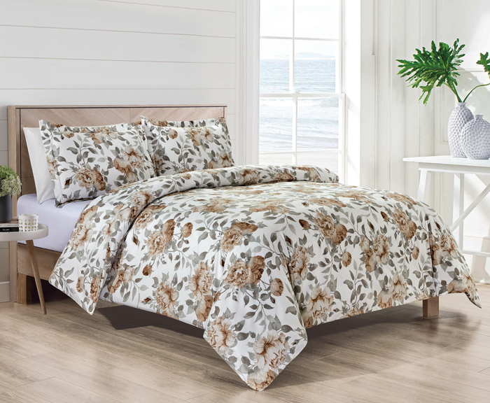 Bibb Home 4 pc Duvet & Down Alternative Comforter Set