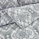 Queen Damask Bibb Home 4 pc Duvet & Down Alternative Comforter Set