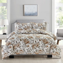 Queen Wildflower Bibb Home 4 pc Duvet & Down Alternative Comforter Set