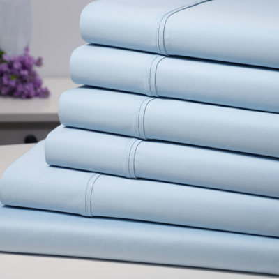 Kathy Ireland 1500 Thread Count Bamboo Cotton 6 pc Sheet Set