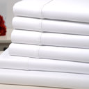 Full/Double White Kathy Ireland 1500 Thread Count Bamboo Cotton 6 pc Sheet Set