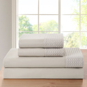 King Taupe Bamboo 4 Piece 1800 Thread Count luxurious Ultra-soft Waffle Hem Sheet Set