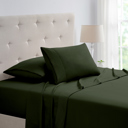 Queen Sage Bamboo 4 Piece 1800 Thread Count luxurious Ultra-soft Waffle Hem Sheet Set