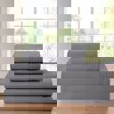 King Grey Kathy Ireland 4 Piece Waffle Hem Sheet Set