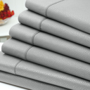 Full/Double Silver US Army 6 Piece Embossed Greek Key Sheet Set