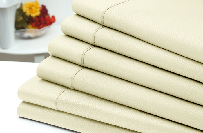 US Army 6 Piece Embossed Greek Key Sheet Set