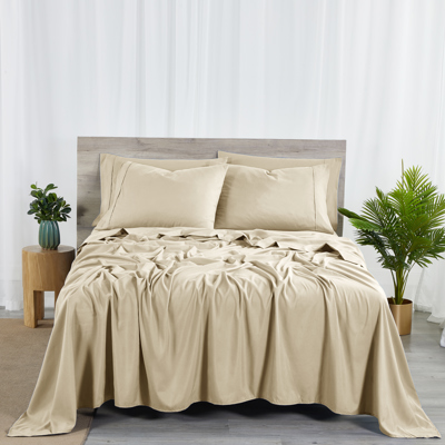 Bibb Home 2000 Count 6-Piece Bamboo Sheet Set with Snug Grip