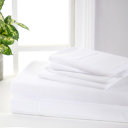 California King White Bibb Home 2000 Count 6-Piece Bamboo Sheet Set with Snug Grip