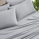 King Silver Bamboo 2000 Thread Count 6-Piece Chambray Deep Pocket Sheet Set with Snug Grip