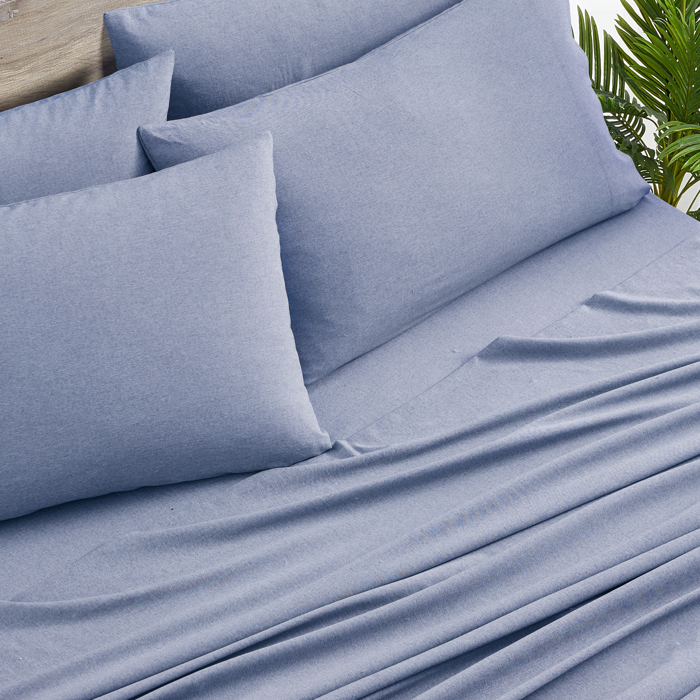 Bamboo 2000 Thread Count 6-Piece Chambray Deep Pocket Sheet Set with Snug Grip