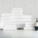 Other Popcorn White Bibb Home 18 Piece Egyptian Cotton Towel Set