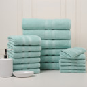 Other Solid Aqua Bibb Home 18 Piece Egyptian Cotton Towel Set