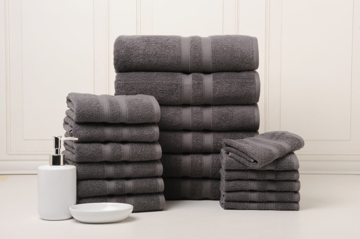Bibb Home 18 Piece Egyptian Cotton Towel Set