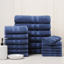 Other Solid Deep Blue Bibb Home 18 Piece Egyptian Cotton Towel Set