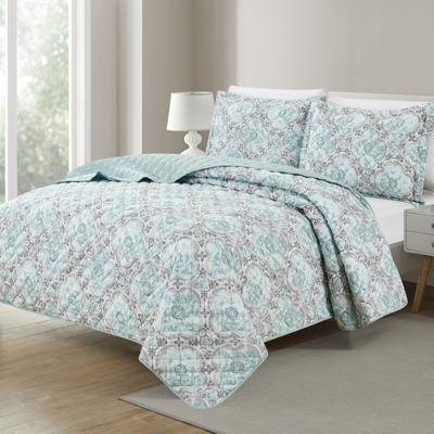 Bibb Home 3 Piece Printed Reversible Quilt Set