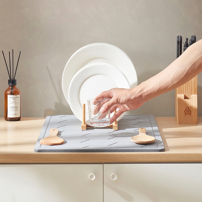 Bibb Home Diatomaceous Earth Stone Bath Mat