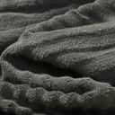 4-piece Charcoal Bibb Home 4 Pack Ribbed Egyptian Cotton Bath Towel Set