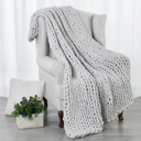  Kathy Ireland Chunky Chenille Plush Throw - 50" x 60"