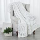 Decorative Throw Cream Kathy Ireland Chunky Chenille Plush Throw - 50" x 60"