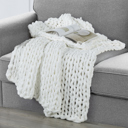 Decorative Throw Cream Kathy Ireland Chunky Chenille Plush Throw - 50" x 60"