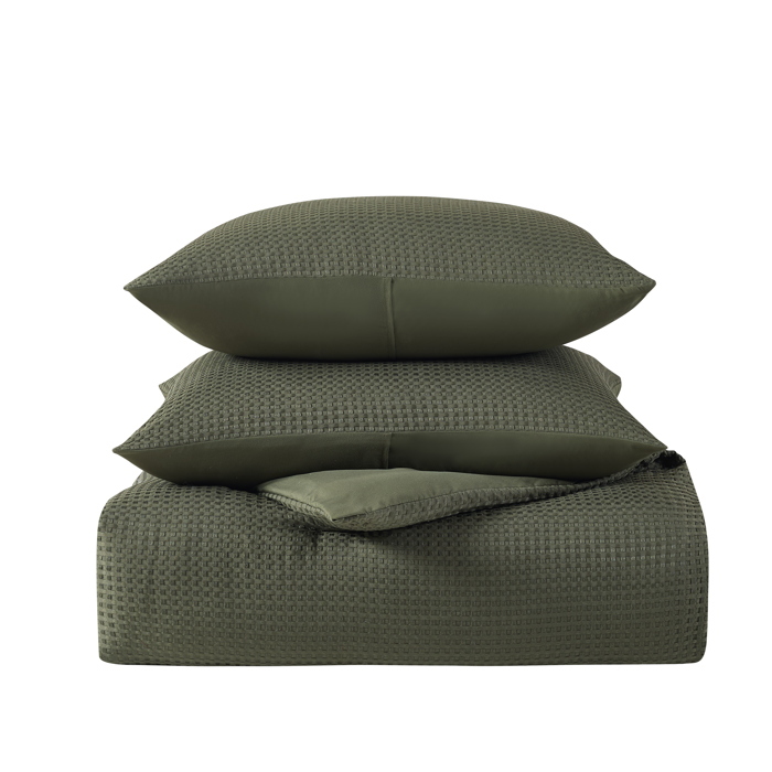 Kathy Ireland 3-Piece Waffle Down Alternative Comforter Set