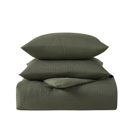 Queen Sage Kathy Ireland 3-Piece Waffle Down Alternative Comforter Set