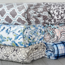 Full / Double Verona Kathy ireland Holiday Print Plush Flannel Throw Blanket