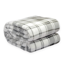 Decorative Throw Grey Plaid Kathy ireland Holiday Print Plush Flannel Throw Blanket