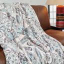 Decorative Throw Isabelle Kathy ireland Holiday Print Plush Flannel Throw Blanket