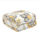 Decorative Throw Yellow Floral Kathy ireland Holiday Print Plush Flannel Throw Blanket